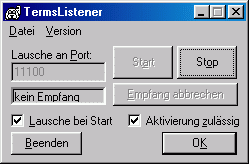 Listener Hauptfenster